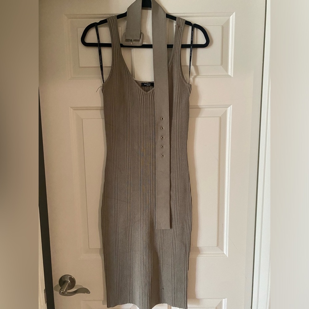 Marciano dress. Taupe colored with belt. Brand new with tags